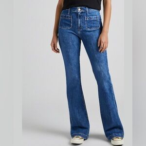 Madewell Flea Market Flare Jeans Sailor Edition in Lucy Wash Flares 27 EUC